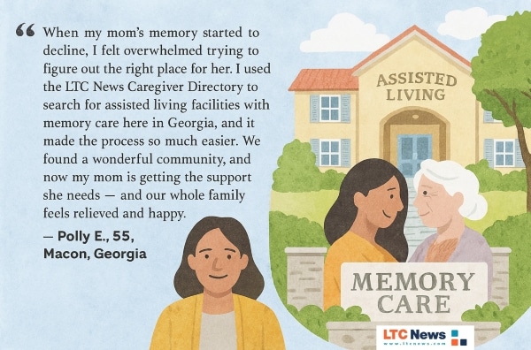 Quote about how the right memory care facility can help.