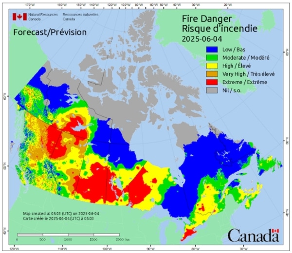 An infographic about fire danger risk.