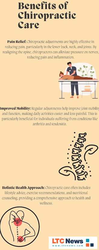 Infographic about the benefits of chiropractic care.