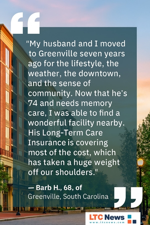 An anecdote about retiring in Greenville, SC.