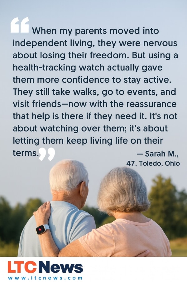 A quote about the transition to independent living.
