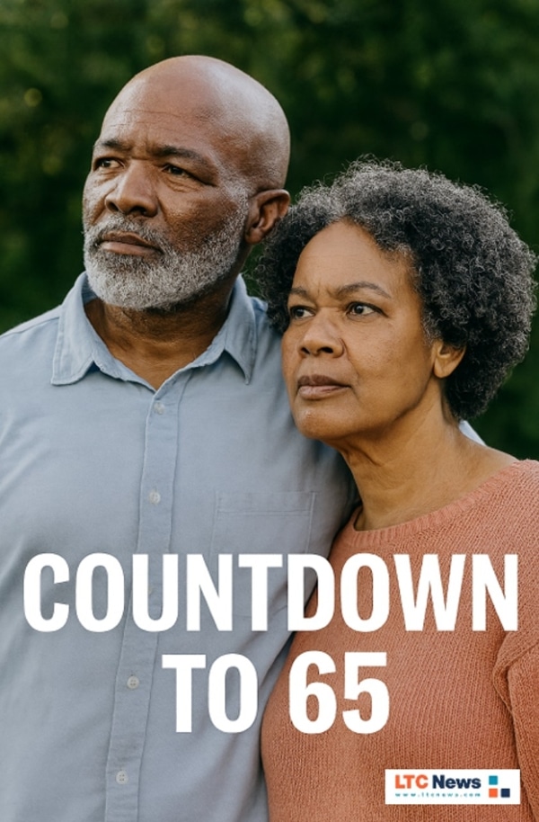 A photograph of a couple preparing for retirement.