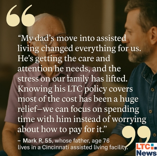 A quote about how easy it is to pay for long-term care when you plan ahead with insurance.