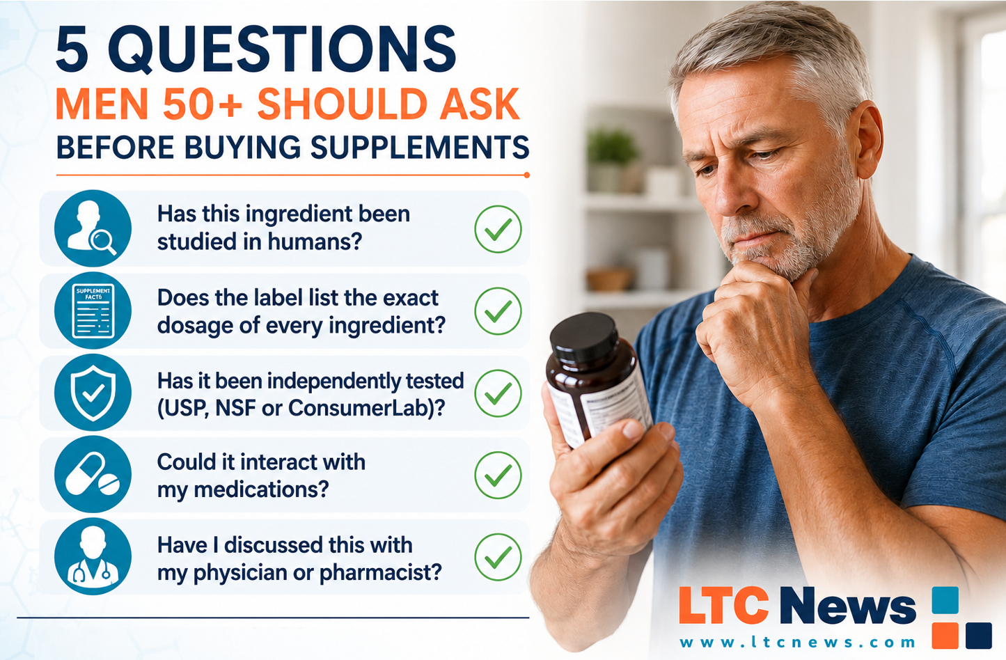 How to Choose Men's Wellness Supplements After 50: What the Evidence Shows - Image 1