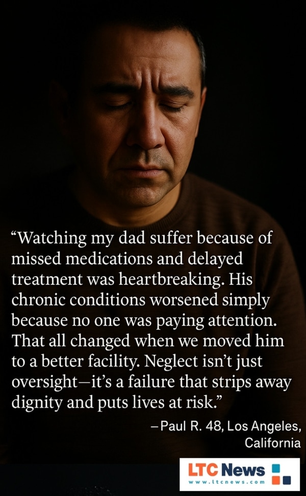 Quote about seeing a loved one suffer from nursing home abuse.