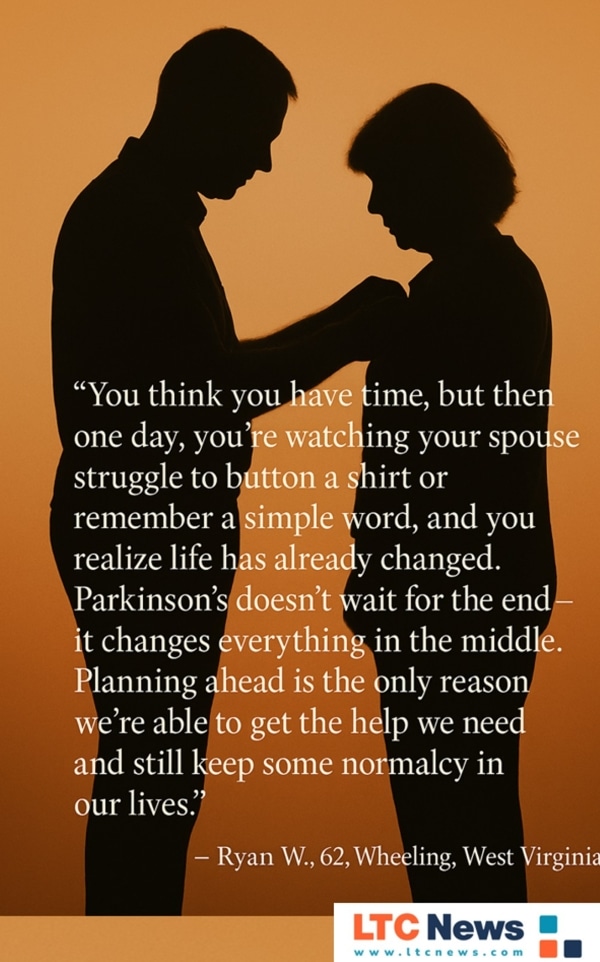 A quote about how rapidly Parkinson's develops.