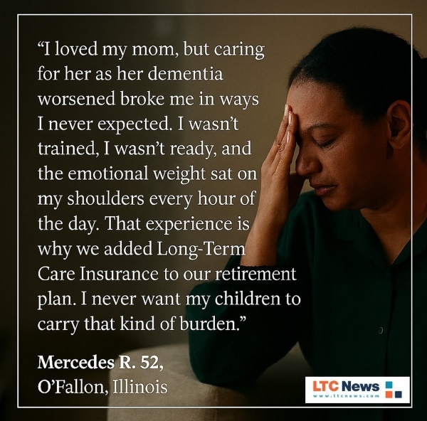 Quote about how insurance is helpful with dementia.