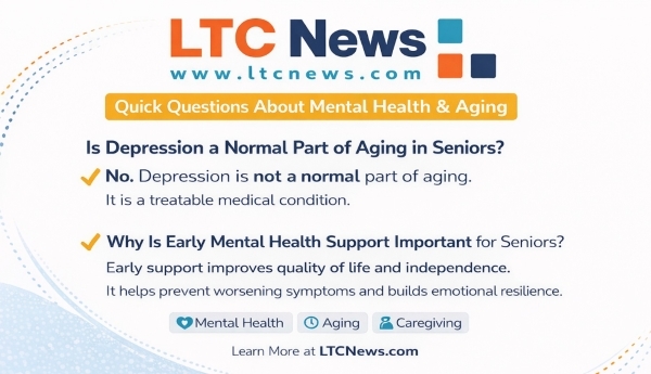 Quick questions about mental health and aging infographic.